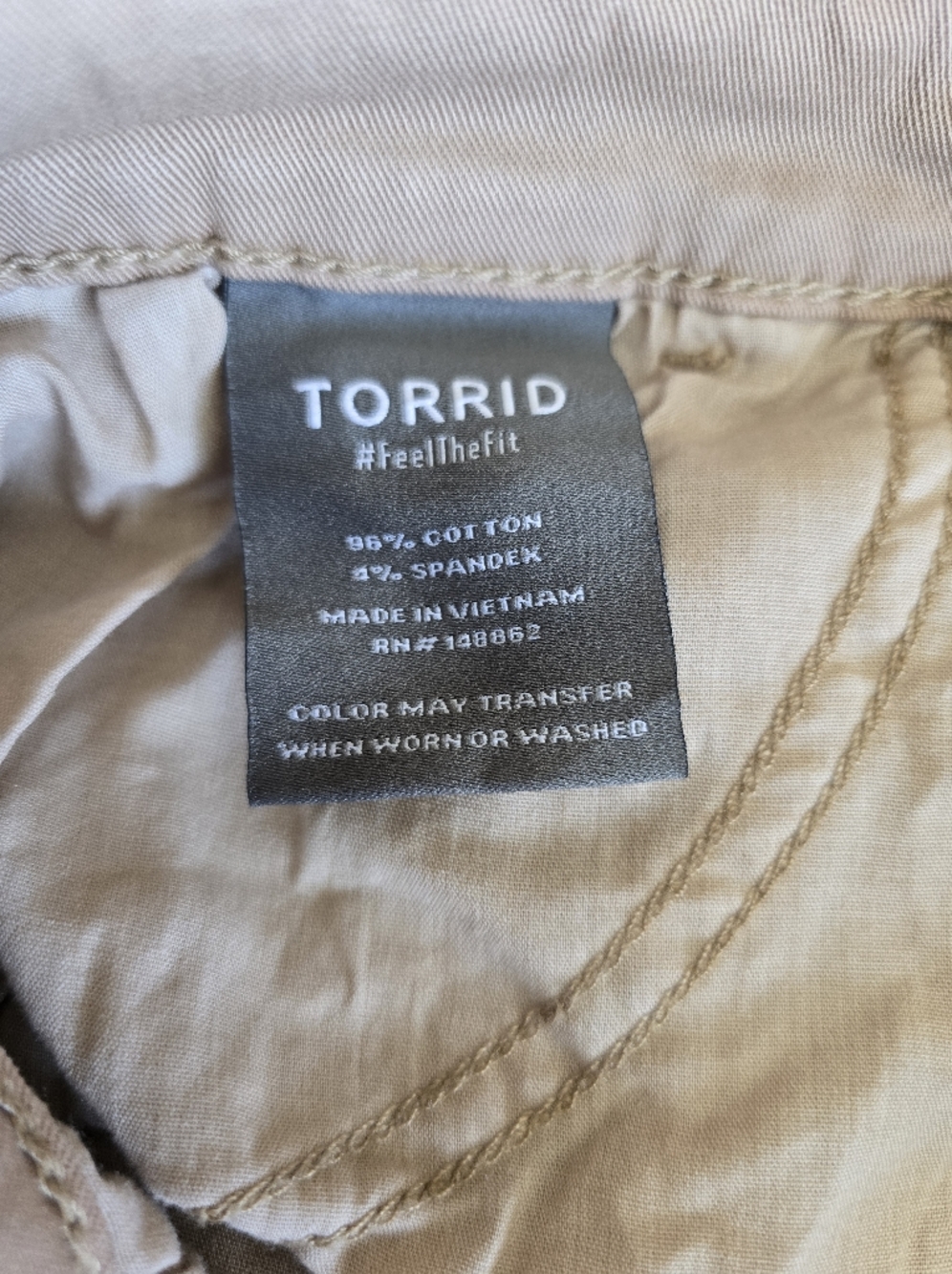 Torrid Wide Leg High-Rise Chino Pant Safari Size 12R - Picture 11 of 12